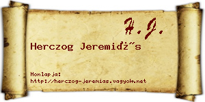 Herczog Jeremiás névjegykártya
